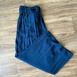 Ultra High Rise Palazzo Pants - Navy Blue